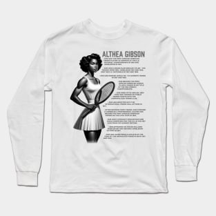 Althea Gibson Facts Long Sleeve T-Shirt